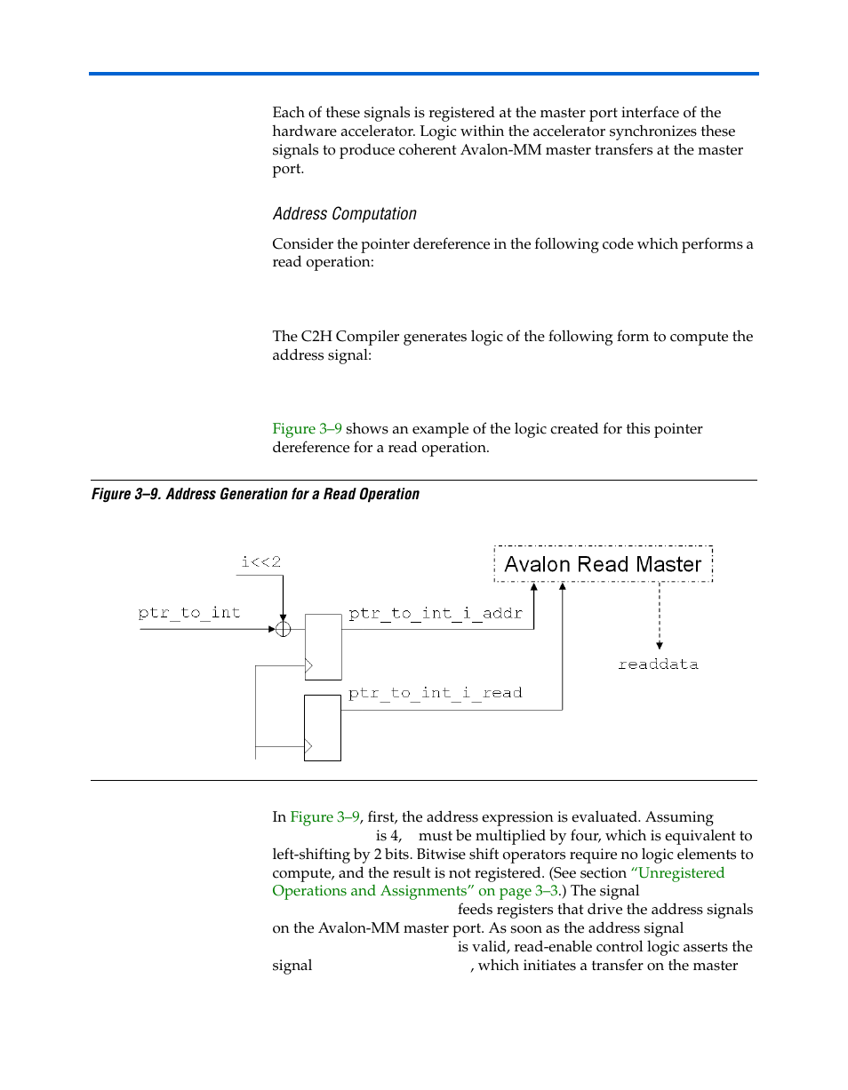 Address computation | Altera Nios II C2H Compiler User Manual | Page 61 / 138