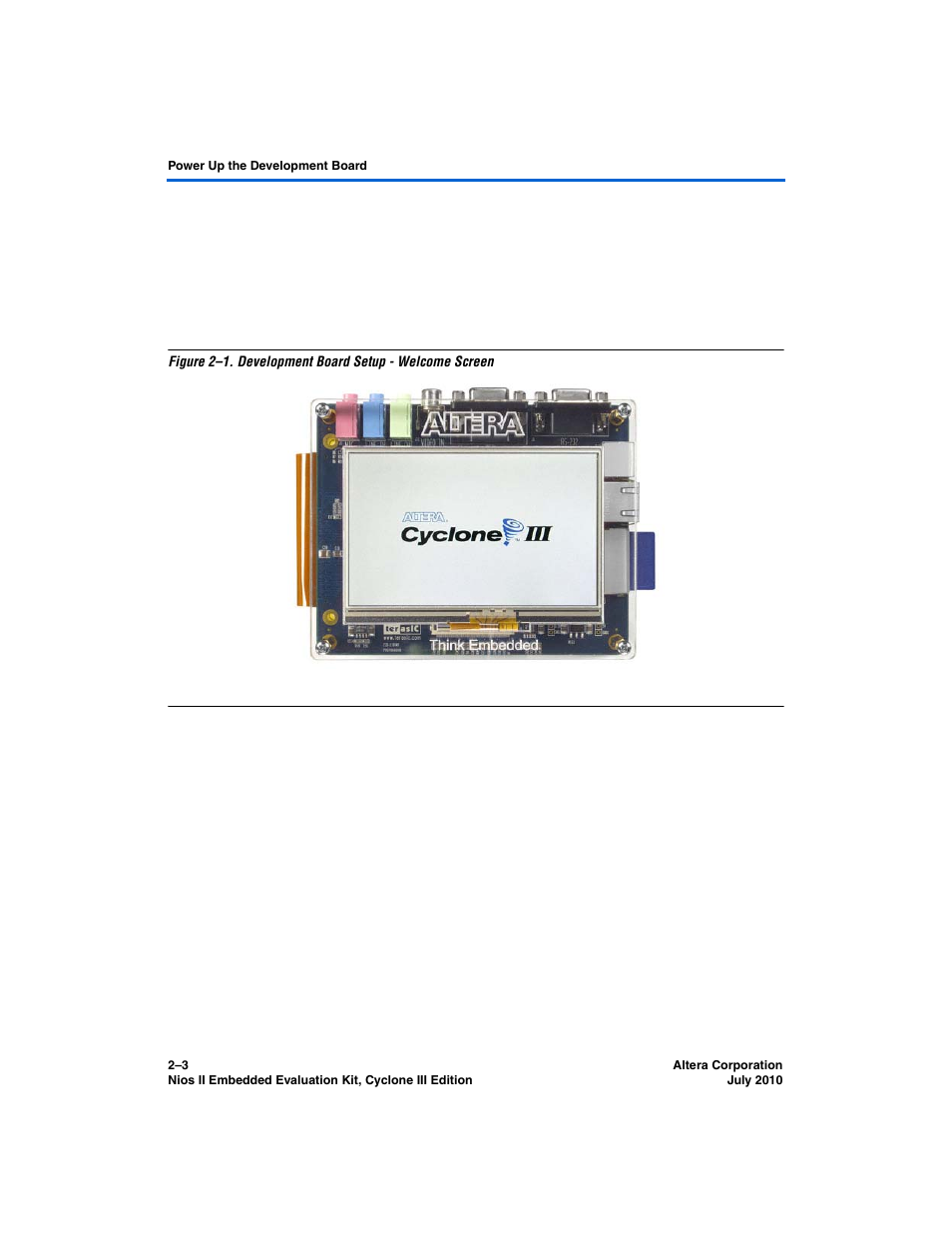 Altera Nios II Embedded Evaluation Kit Cyclone III Edition User Manual | Page 23 / 80
