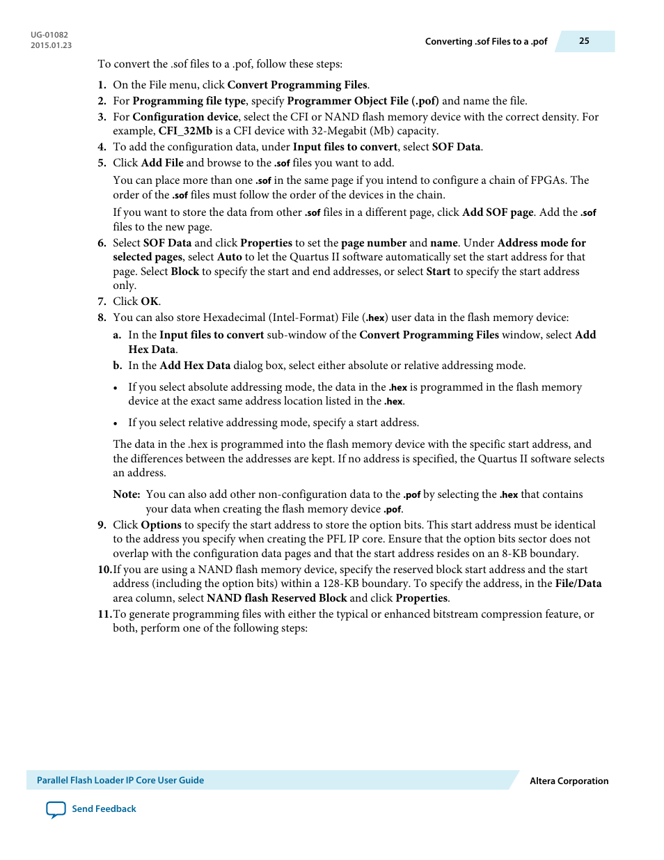 Altera Parallel Flash Loader IP User Manual | Page 25 / 57