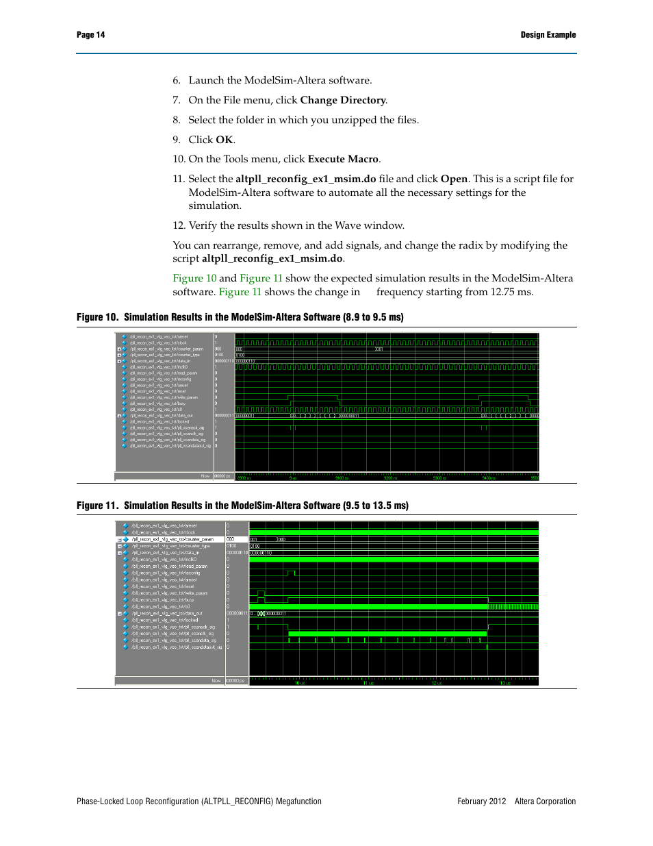 Altera Phase-Locked Loop Reconfiguration IP Core User Manual | Page 14 / 51