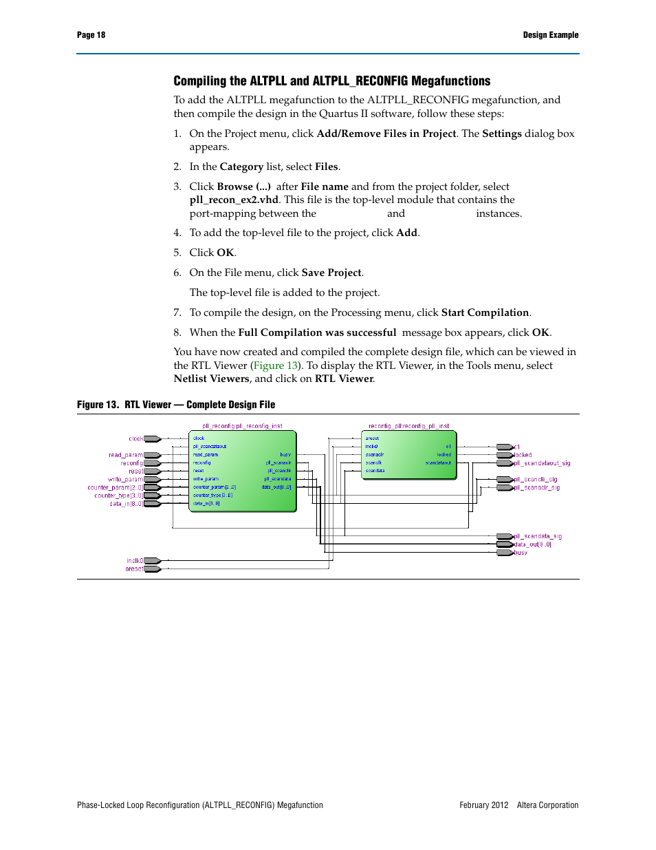 Altera Phase-Locked Loop Reconfiguration IP Core User Manual | Page 18 / 51