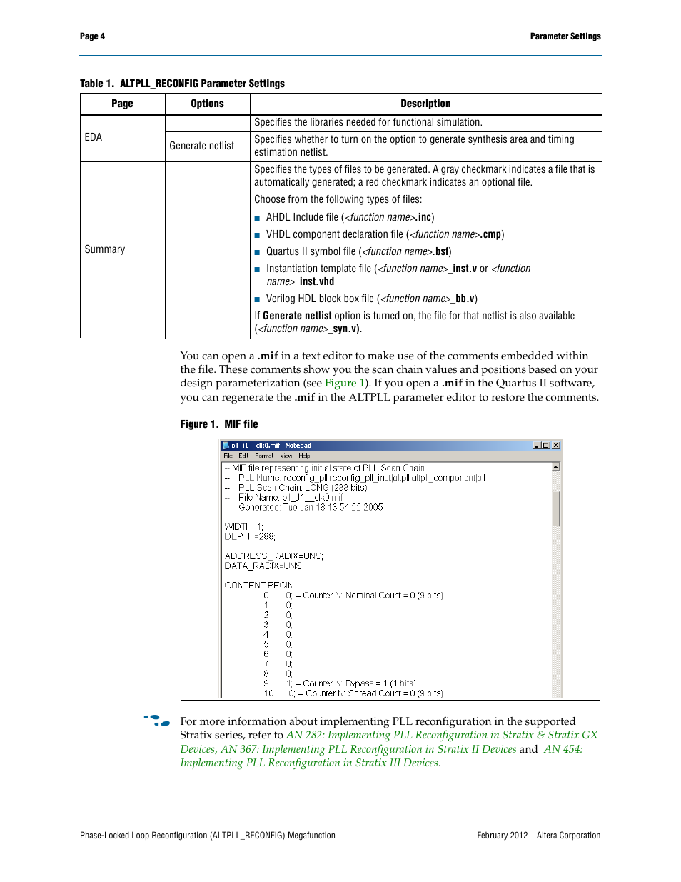 Altera Phase-Locked Loop Reconfiguration IP Core User Manual | Page 4 / 51