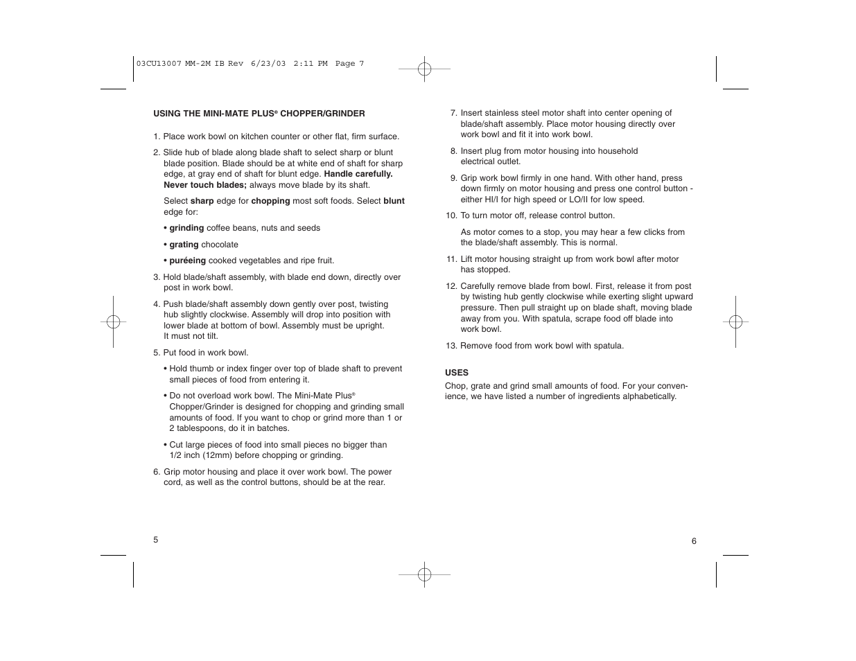 Cuisinart MM-2M User Manual | Page 4 / 8