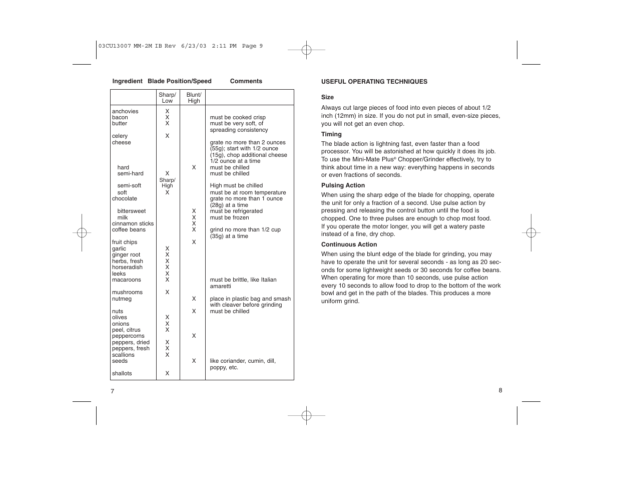 Cuisinart MM-2M User Manual | Page 5 / 8