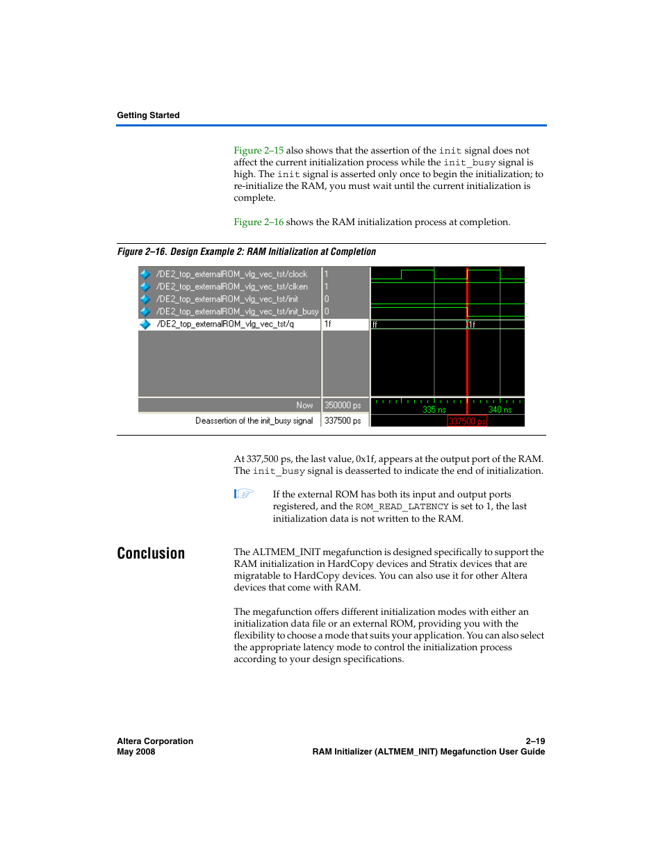 Conclusion, Conclusion –19 | Altera RAM Initializer User Manual | Page 31 / 36