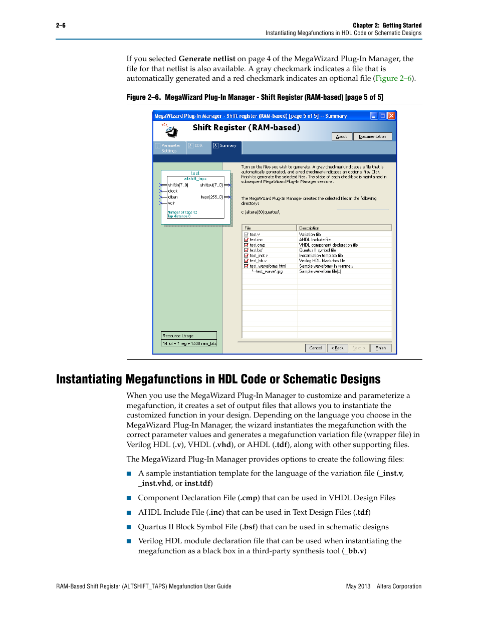 Altera RAM-Based Shift Register User Manual | Page 12 / 26