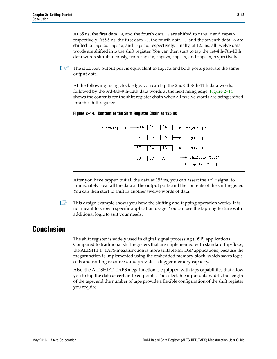 Conclusion | Altera RAM-Based Shift Register User Manual | Page 19 / 26