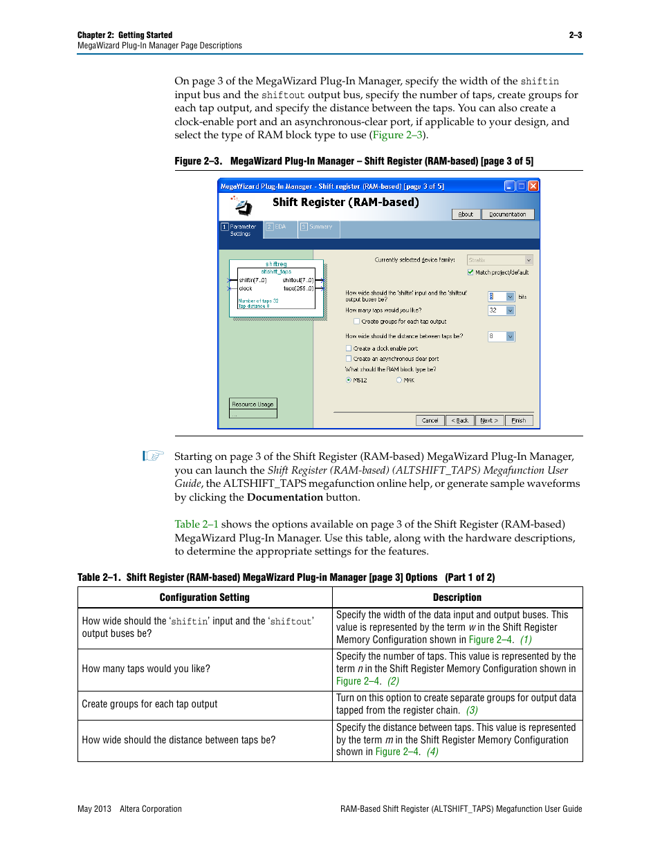 Altera RAM-Based Shift Register User Manual | Page 9 / 26