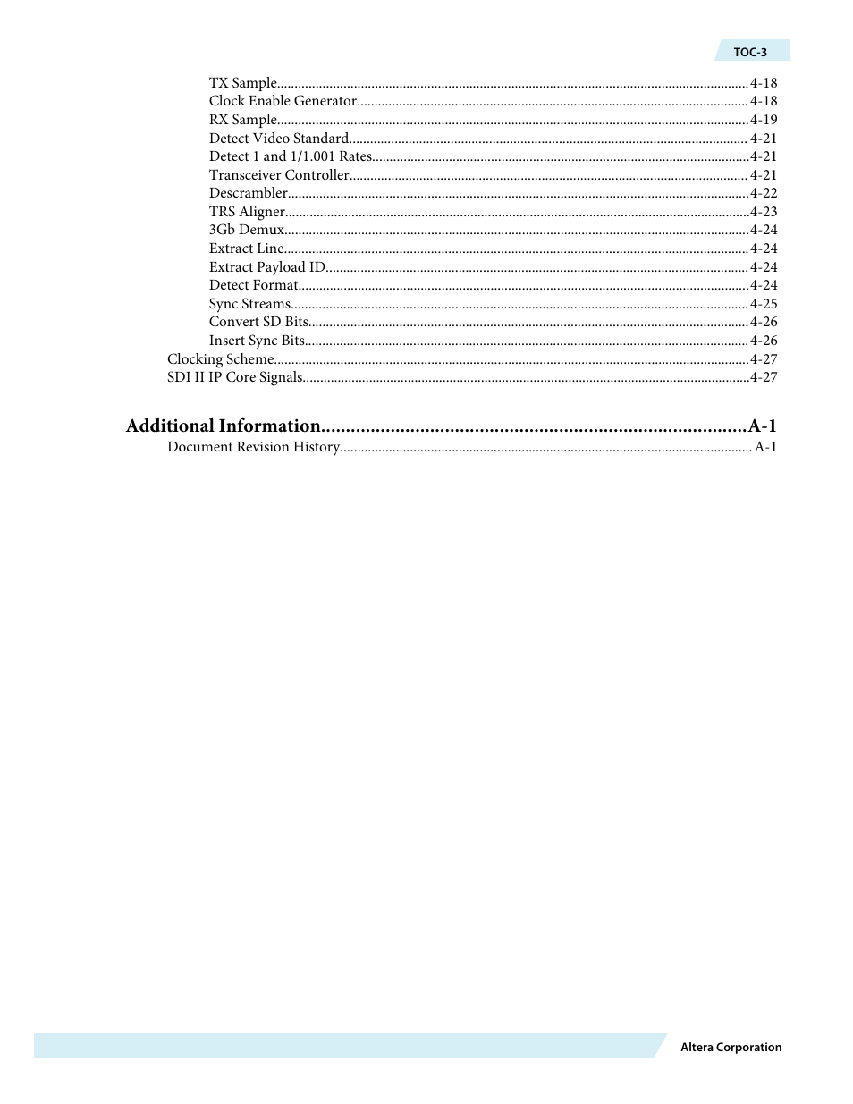 Altera SDI II MegaCore User Manual | Page 3 / 89