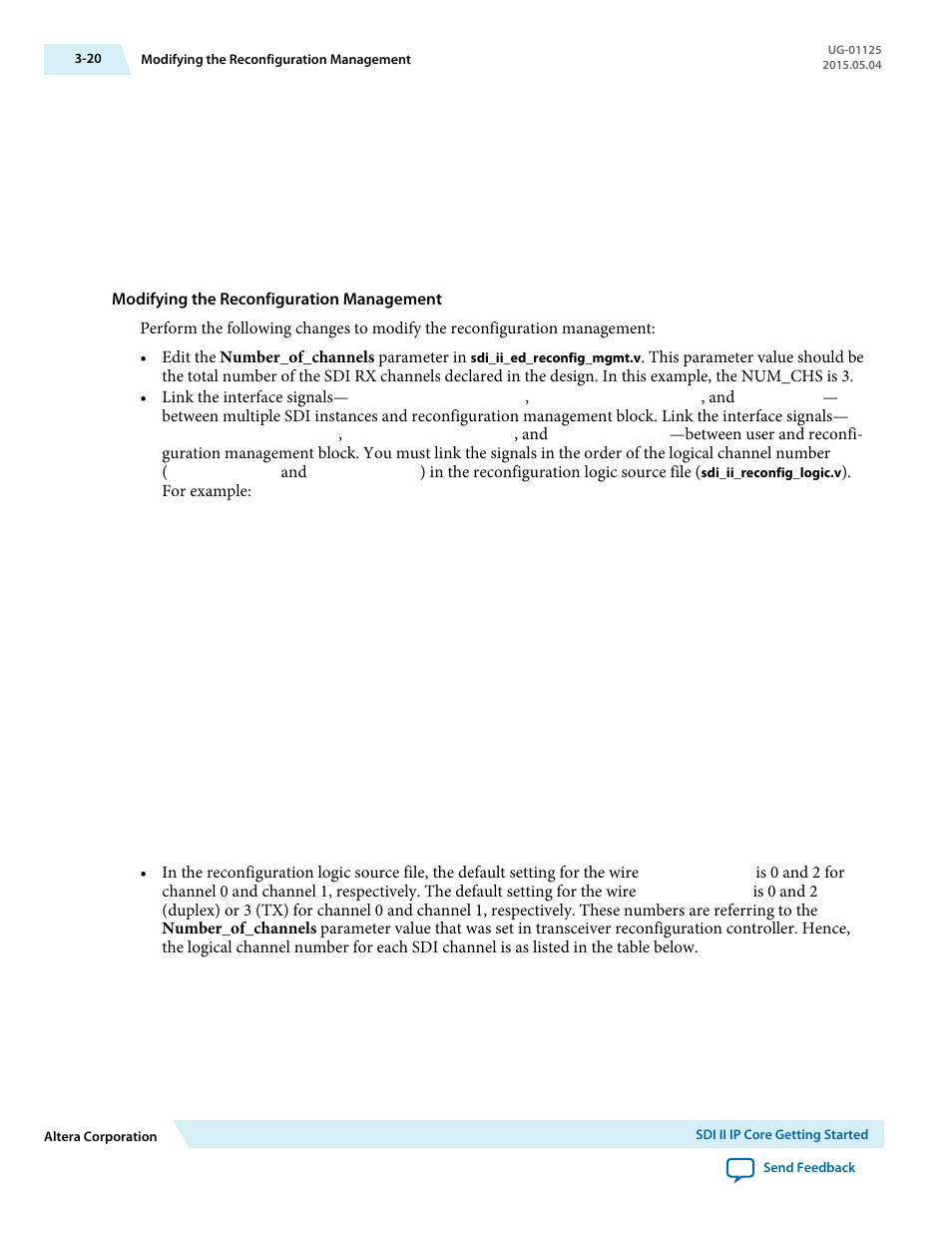 Modifying the reconfiguration management | Altera SDI II MegaCore User Manual | Page 35 / 89