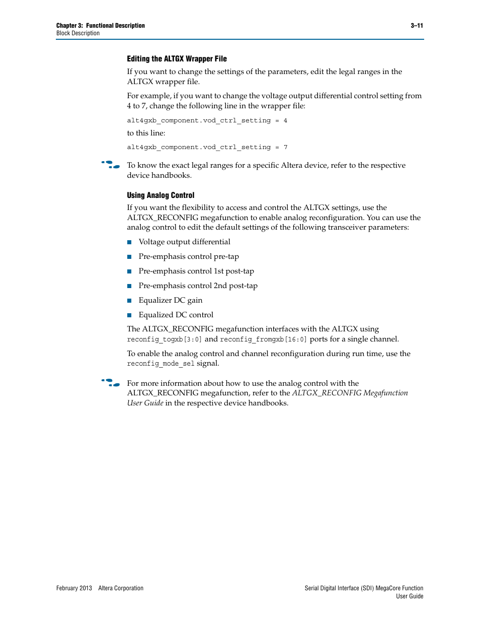 Altera Serial Digital Interface (SDI) MegaCore Function User Manual | Page 41 / 140