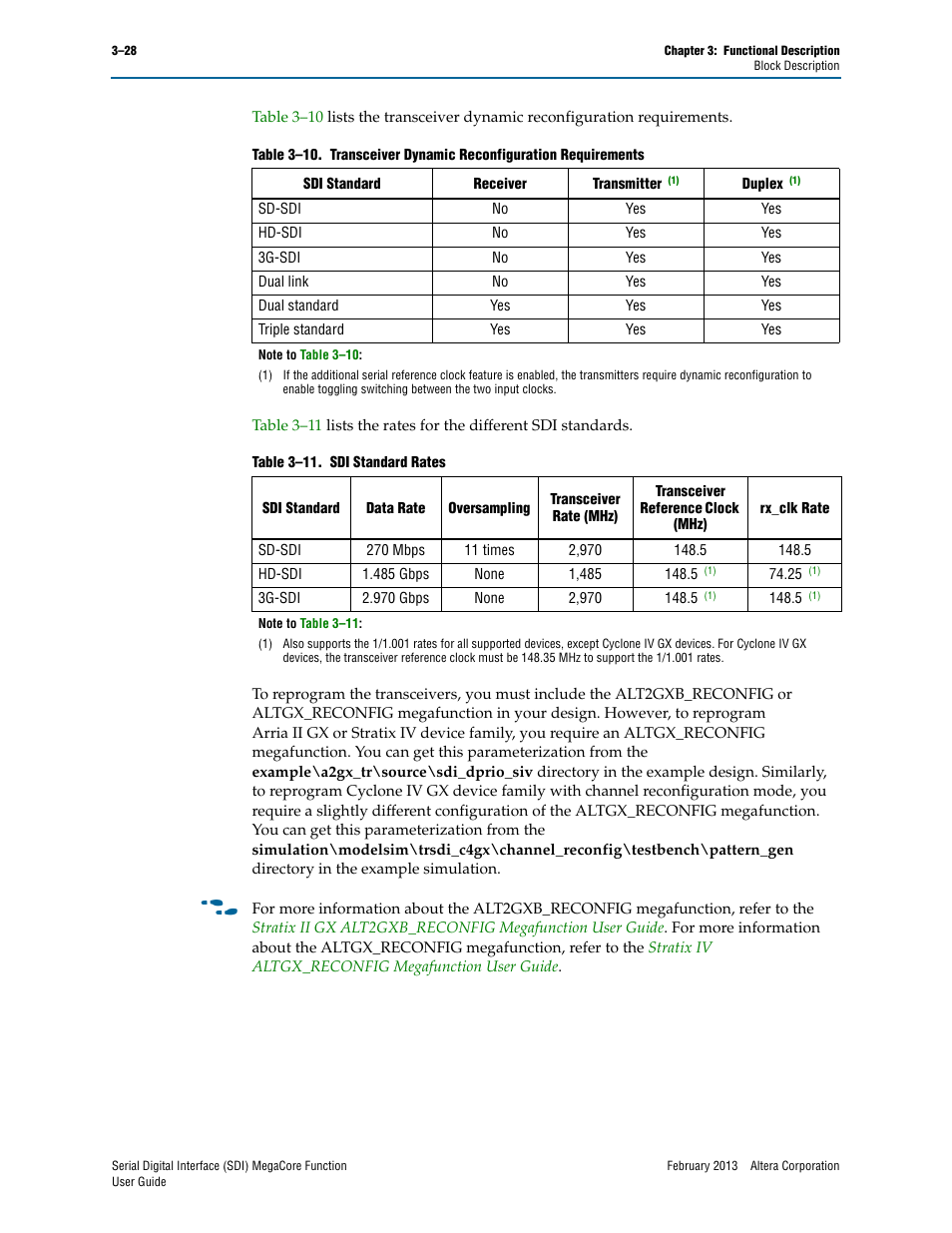 Altera Serial Digital Interface (SDI) MegaCore Function User Manual | Page 58 / 140
