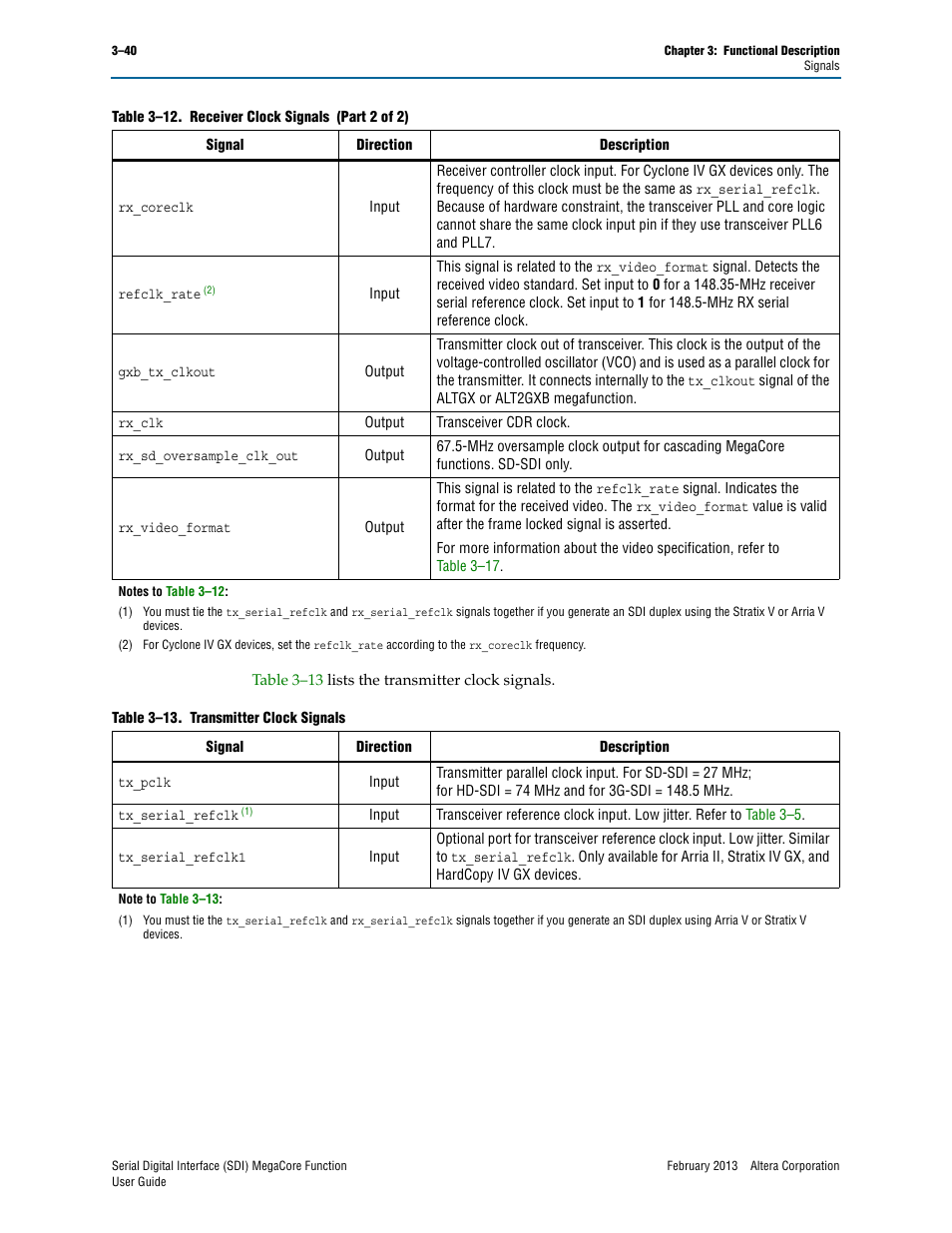 Altera Serial Digital Interface (SDI) MegaCore Function User Manual | Page 70 / 140