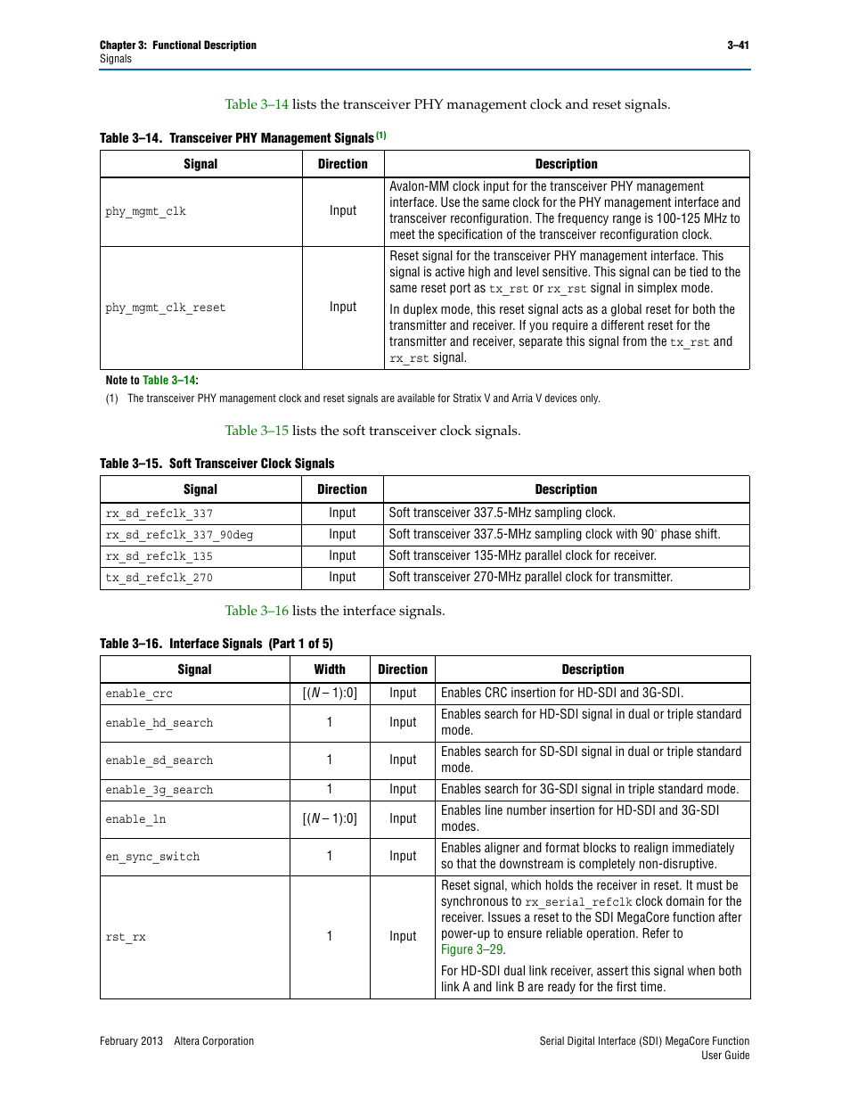 Altera Serial Digital Interface (SDI) MegaCore Function User Manual | Page 71 / 140