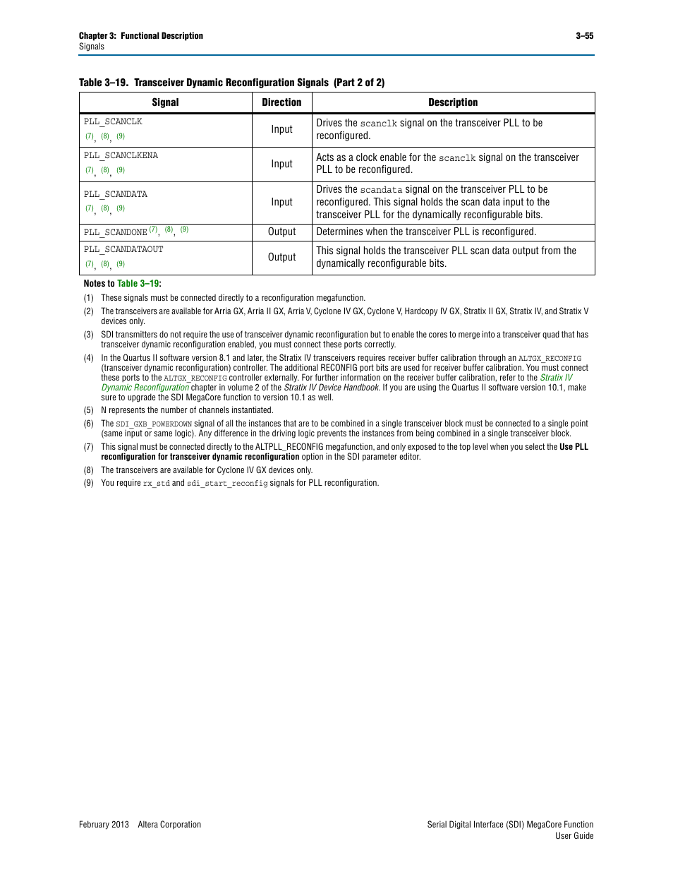 Altera Serial Digital Interface (SDI) MegaCore Function User Manual | Page 85 / 140