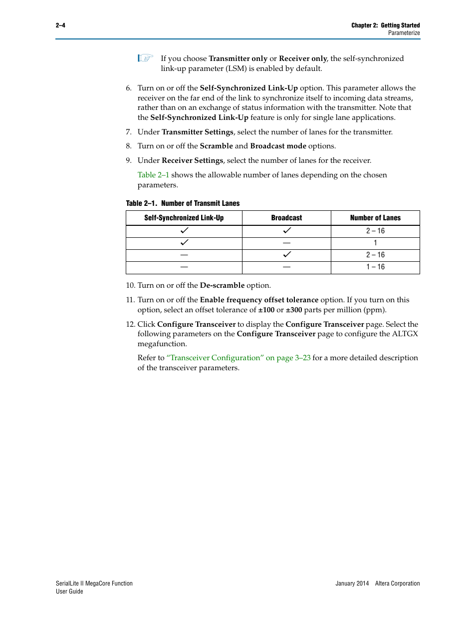 Altera SerialLite II IP Core User Manual | Page 19 / 110