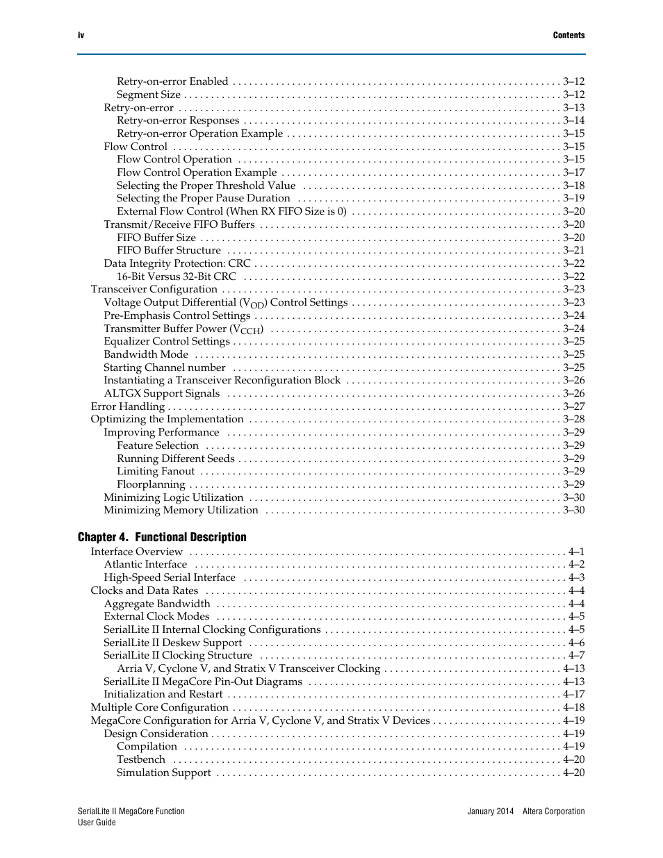 Altera SerialLite II IP Core User Manual | Page 4 / 110
