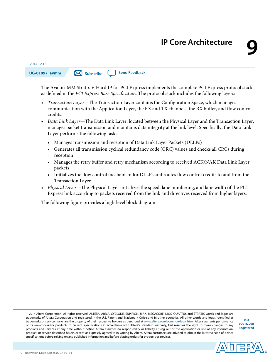 Ip core architecture | Altera Stratix V Avalon-MM Interface for PCIe Solutions User Manual | Page 125 / 184