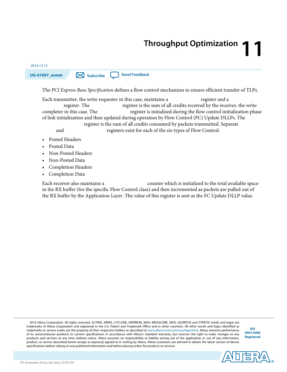 Throughput optimization | Altera Stratix V Avalon-MM Interface for PCIe Solutions User Manual | Page 151 / 184