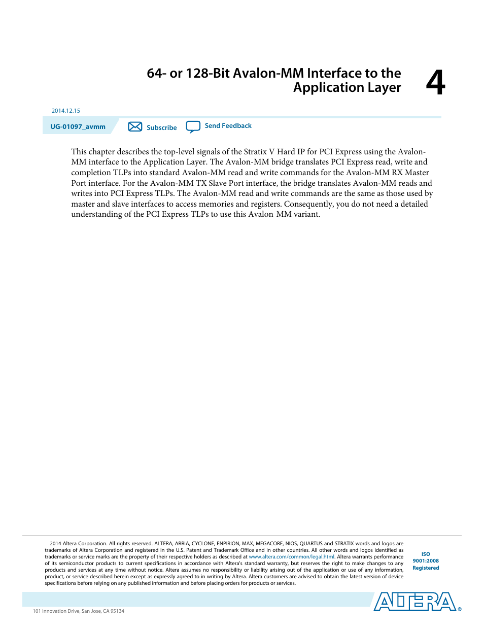 Altera Stratix V Avalon-MM Interface for PCIe Solutions User Manual | Page 34 / 184