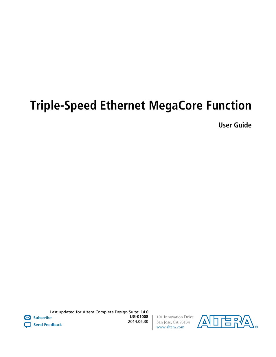 Altera Triple Speed Ethernet MegaCore Function User Manual | 223 pages