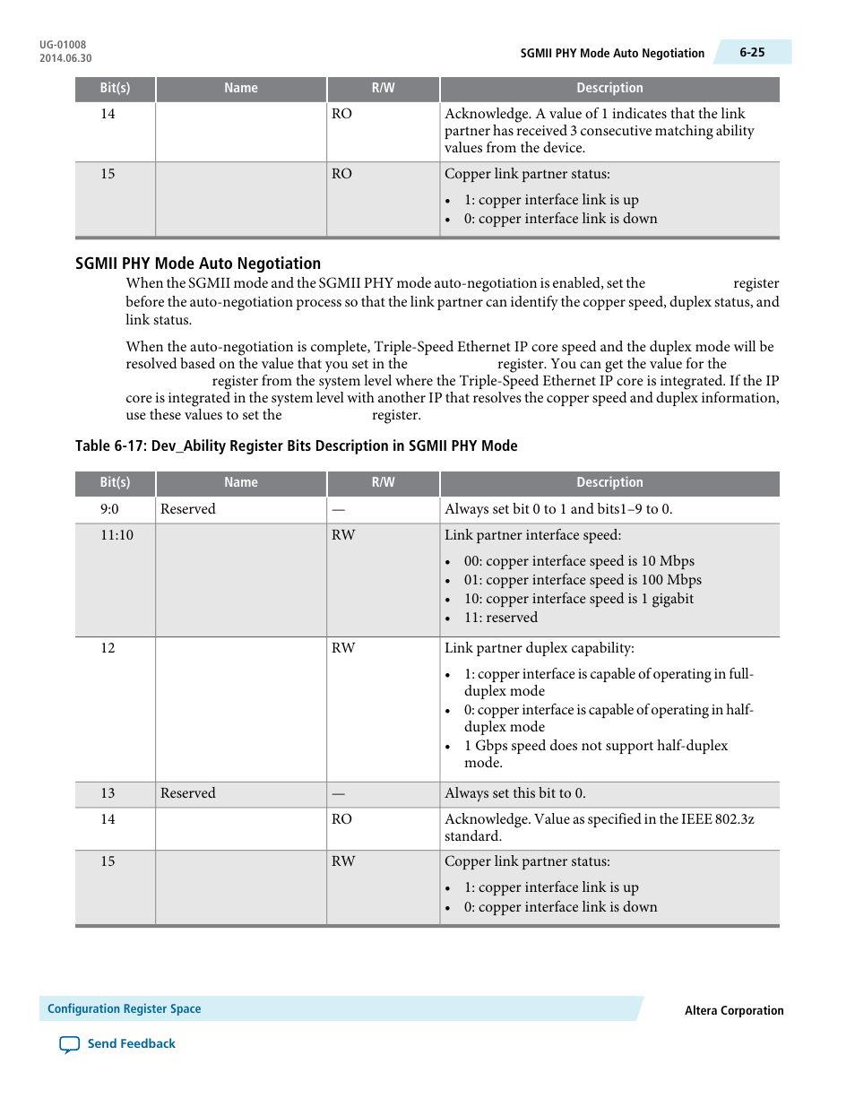 Sgmii phy mode auto negotiation, Sgmii phy, Mode auto negotiation | Altera Triple Speed Ethernet MegaCore Function User Manual | Page 108 / 223