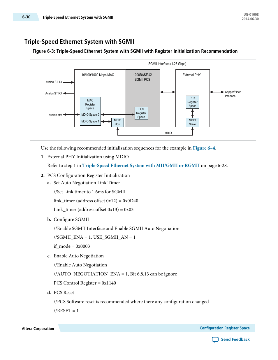 Triple-speed ethernet system with sgmii, Triple-speed ethernet system with sgmii -30 | Altera Triple Speed Ethernet MegaCore Function User Manual | Page 113 / 223