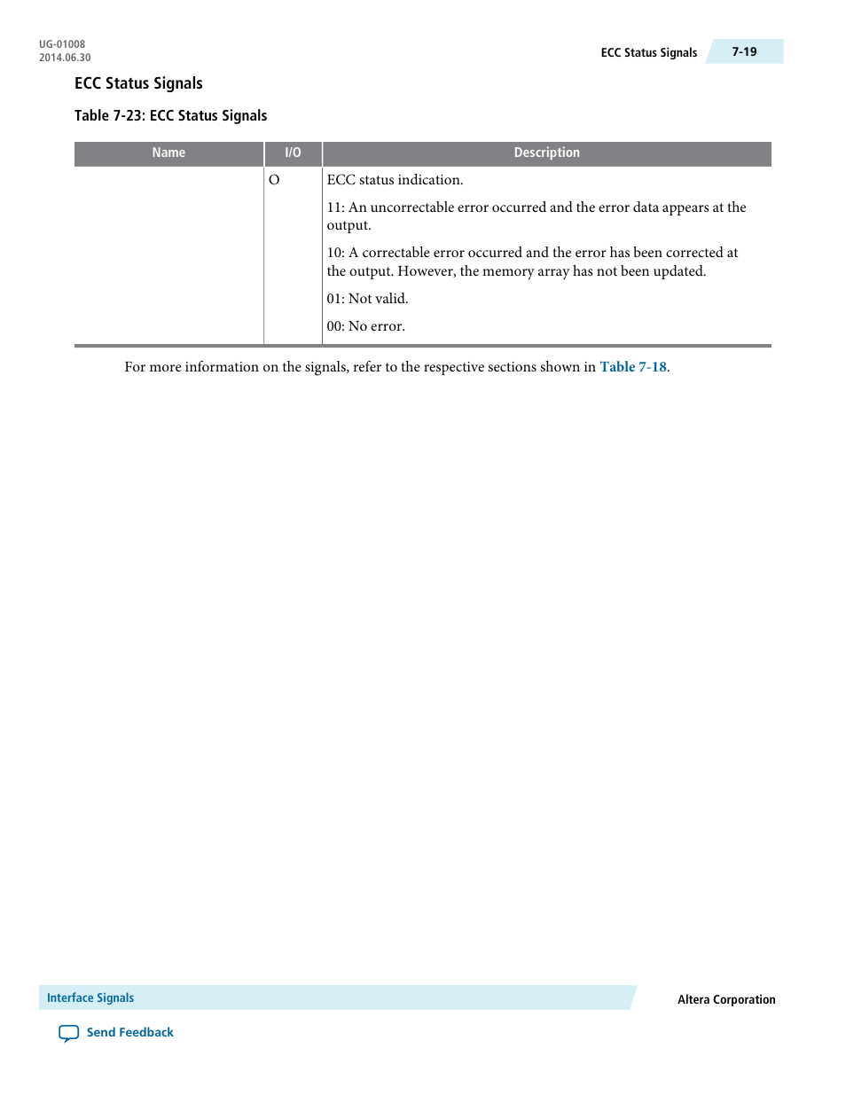 Ecc status signals | Altera Triple Speed Ethernet MegaCore Function User Manual | Page 134 / 223