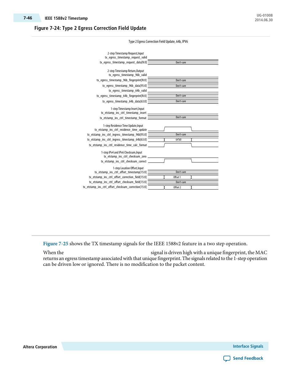 Figure 7-24: type 2 egress correction field update | Altera Triple Speed Ethernet MegaCore Function User Manual | Page 161 / 223