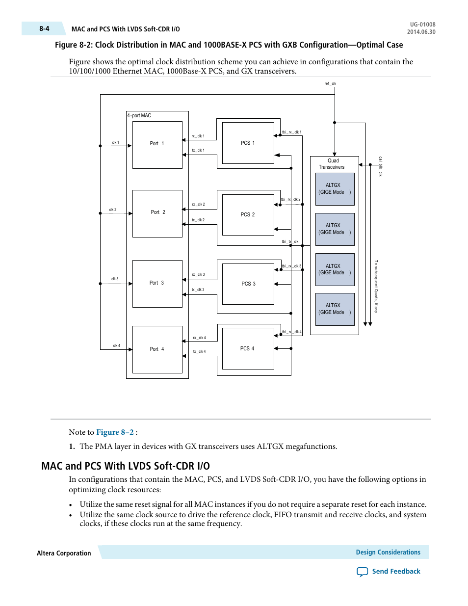 Mac and pcs with lvds soft-cdr i/o, Mac and pcs with lvds soft-cdr i/o -4, Mac and pcs with lvds soft-cdr i/o 8-4 | Altera Triple Speed Ethernet MegaCore Function User Manual | Page 166 / 223