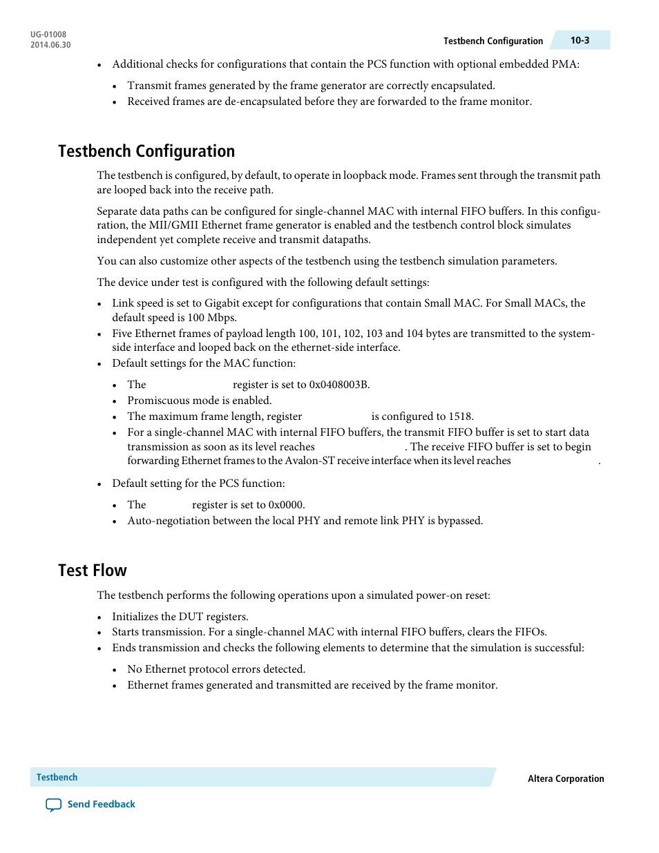 Testbench configuration, Test flow, Testbench configuration -3 | Test flow -3 | Altera Triple Speed Ethernet MegaCore Function User Manual | Page 177 / 223