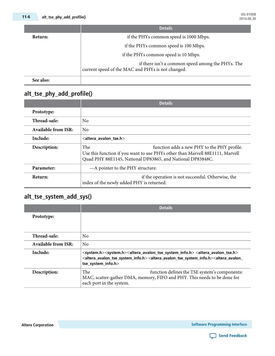 Alt_tse_phy_add_profile(), Alt_tse_system_add_sys() | Altera Triple Speed Ethernet MegaCore Function User Manual | Page 185 / 223