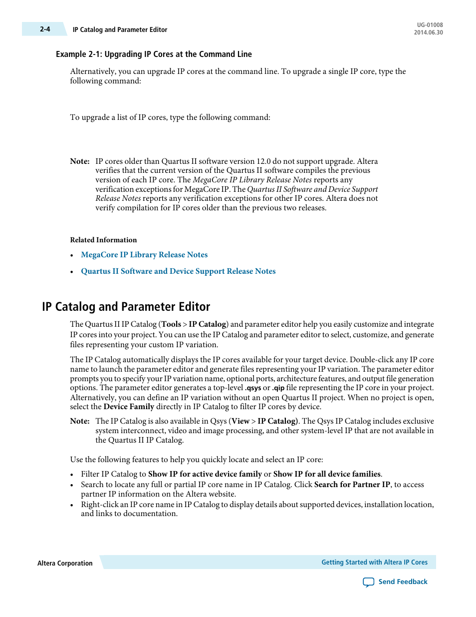 Ip catalog and parameter editor, Ip catalog and parameter editor -4 | Altera Triple Speed Ethernet MegaCore Function User Manual | Page 23 / 223