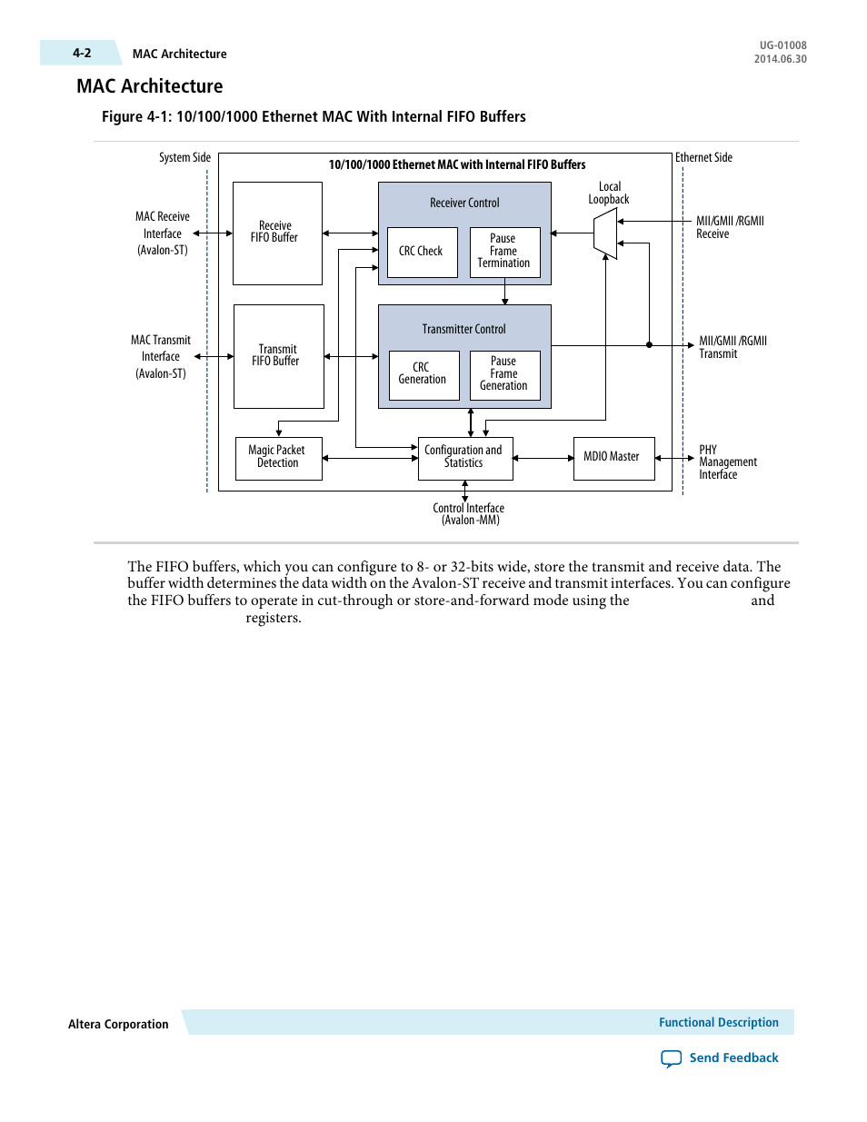 Mac architecture, Mac architecture -2 | Altera Triple Speed Ethernet MegaCore Function User Manual | Page 38 / 223