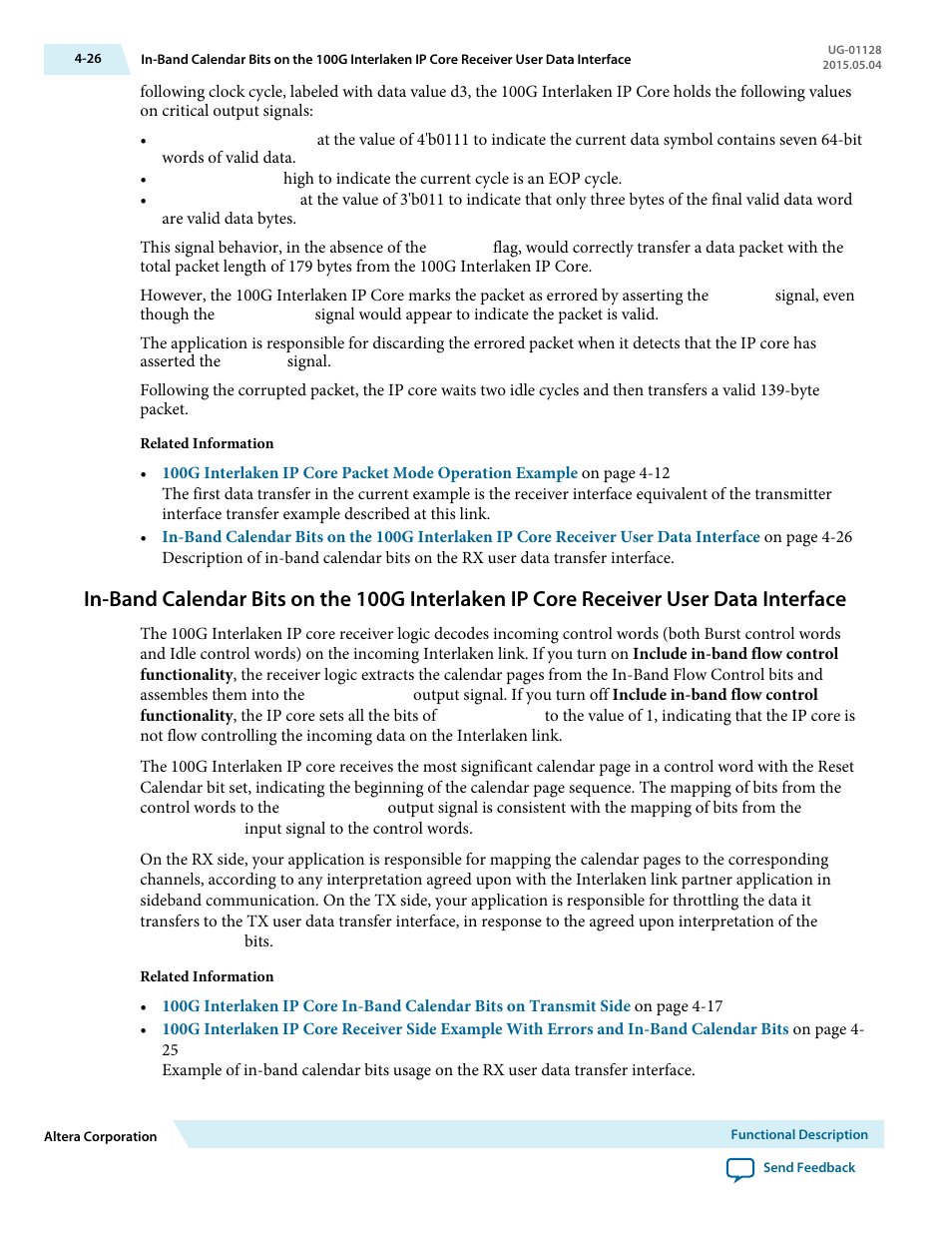 Altera 100G Interlaken MegaCore Function User Manual | Page 56 / 111