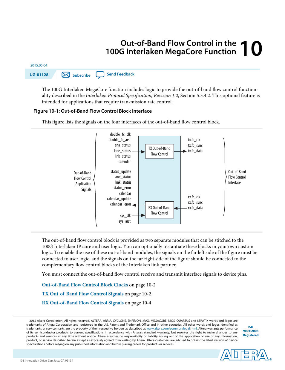 Altera 100G Interlaken MegaCore Function User Manual | Page 98 / 111