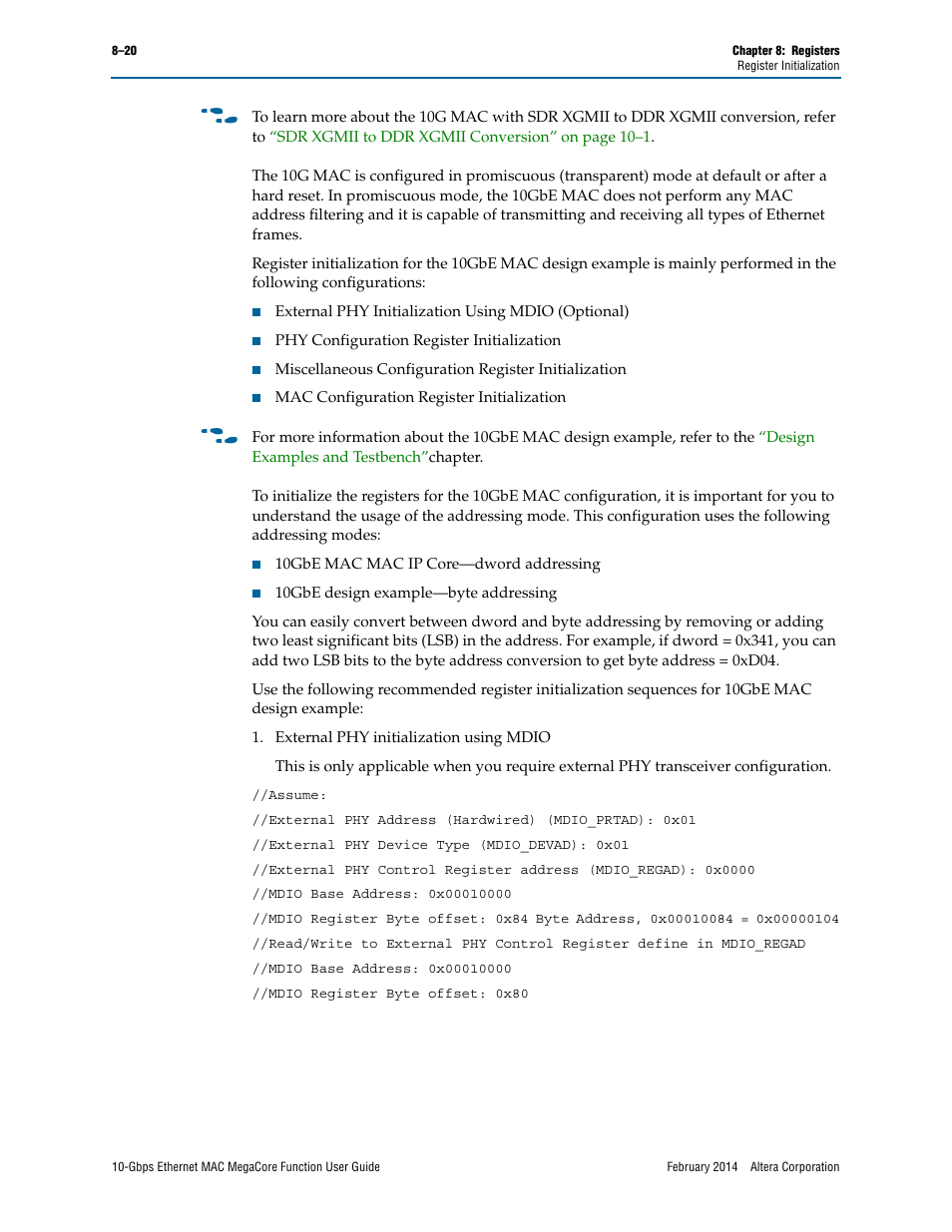 Altera 10-Gbps Ethernet MAC MegaCore Function User Manual | Page 114 / 175