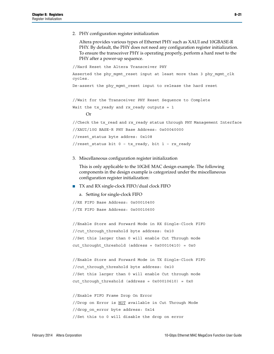 Altera 10-Gbps Ethernet MAC MegaCore Function User Manual | Page 115 / 175