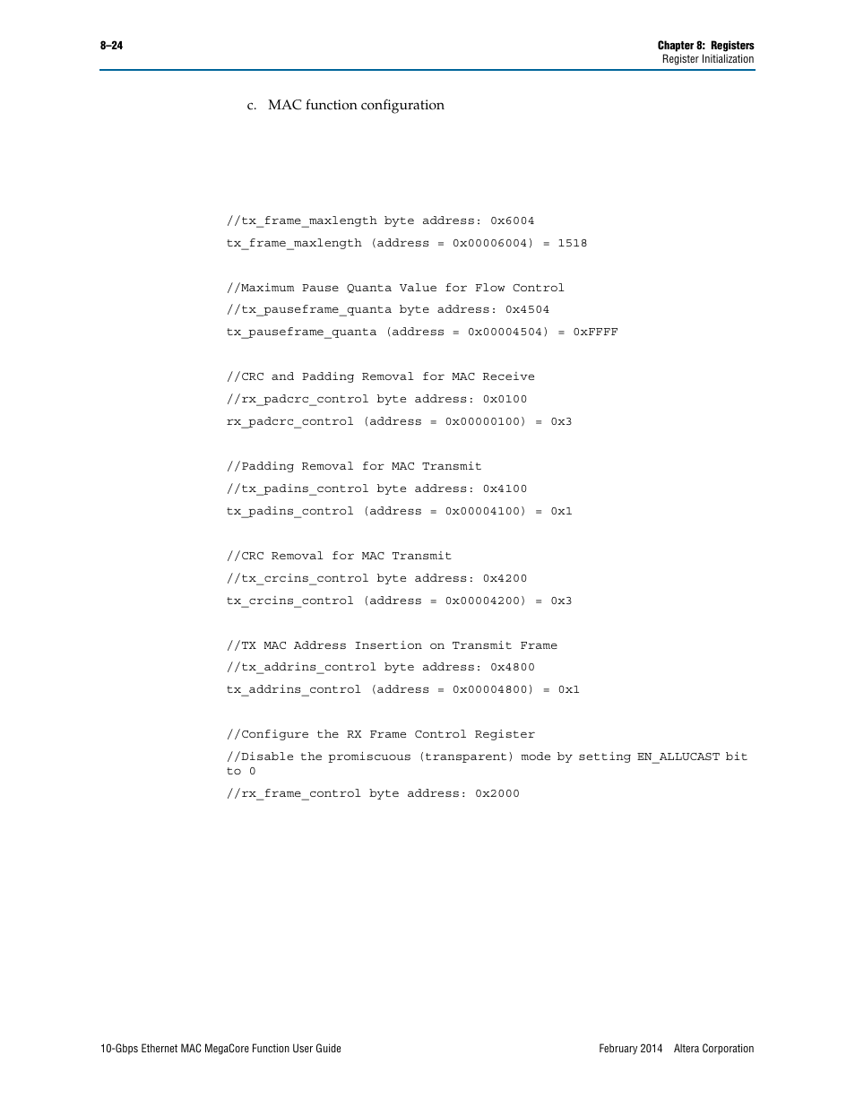 Altera 10-Gbps Ethernet MAC MegaCore Function User Manual | Page 118 / 175