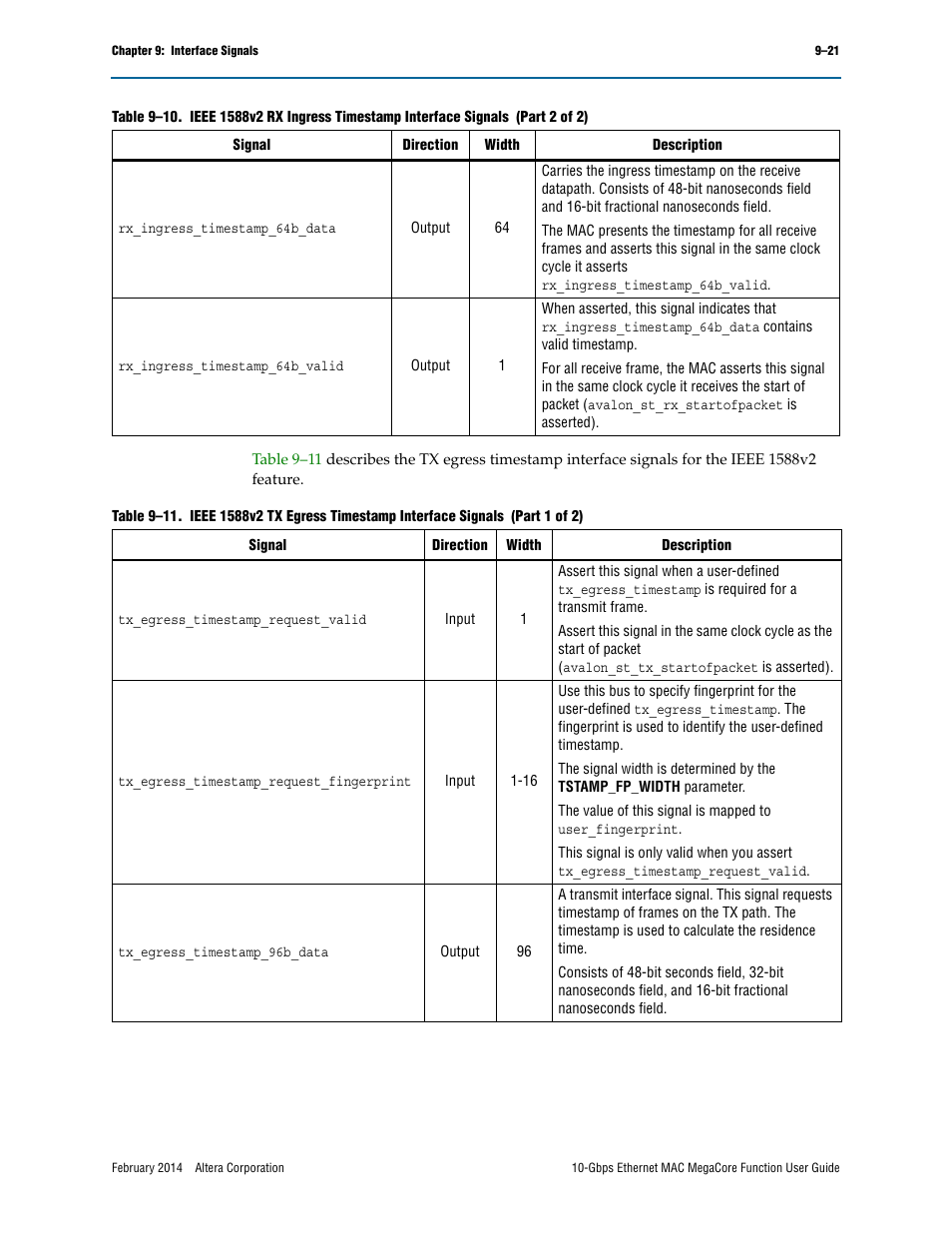 Altera 10-Gbps Ethernet MAC MegaCore Function User Manual | Page 140 / 175