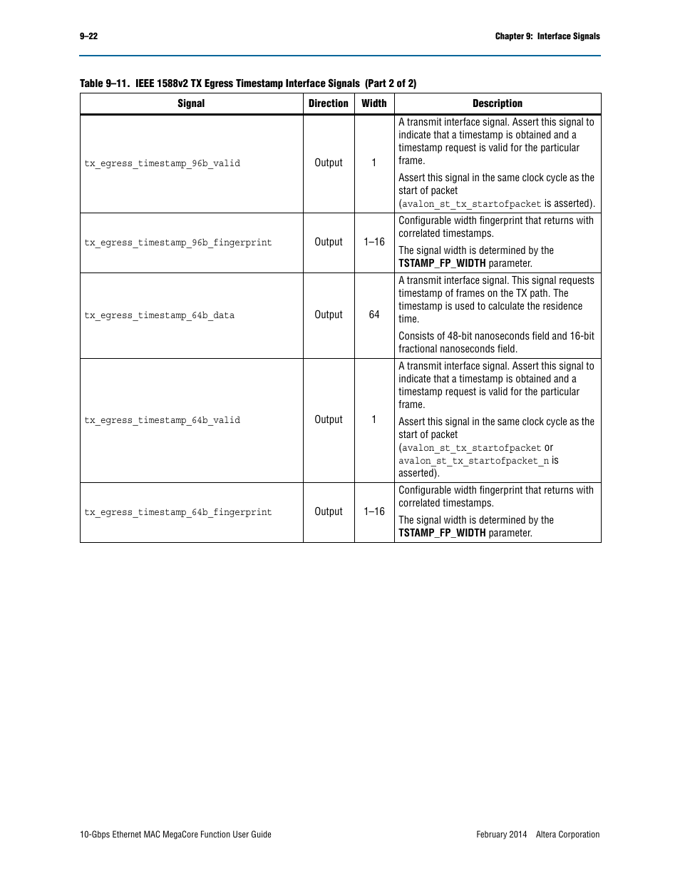Altera 10-Gbps Ethernet MAC MegaCore Function User Manual | Page 141 / 175