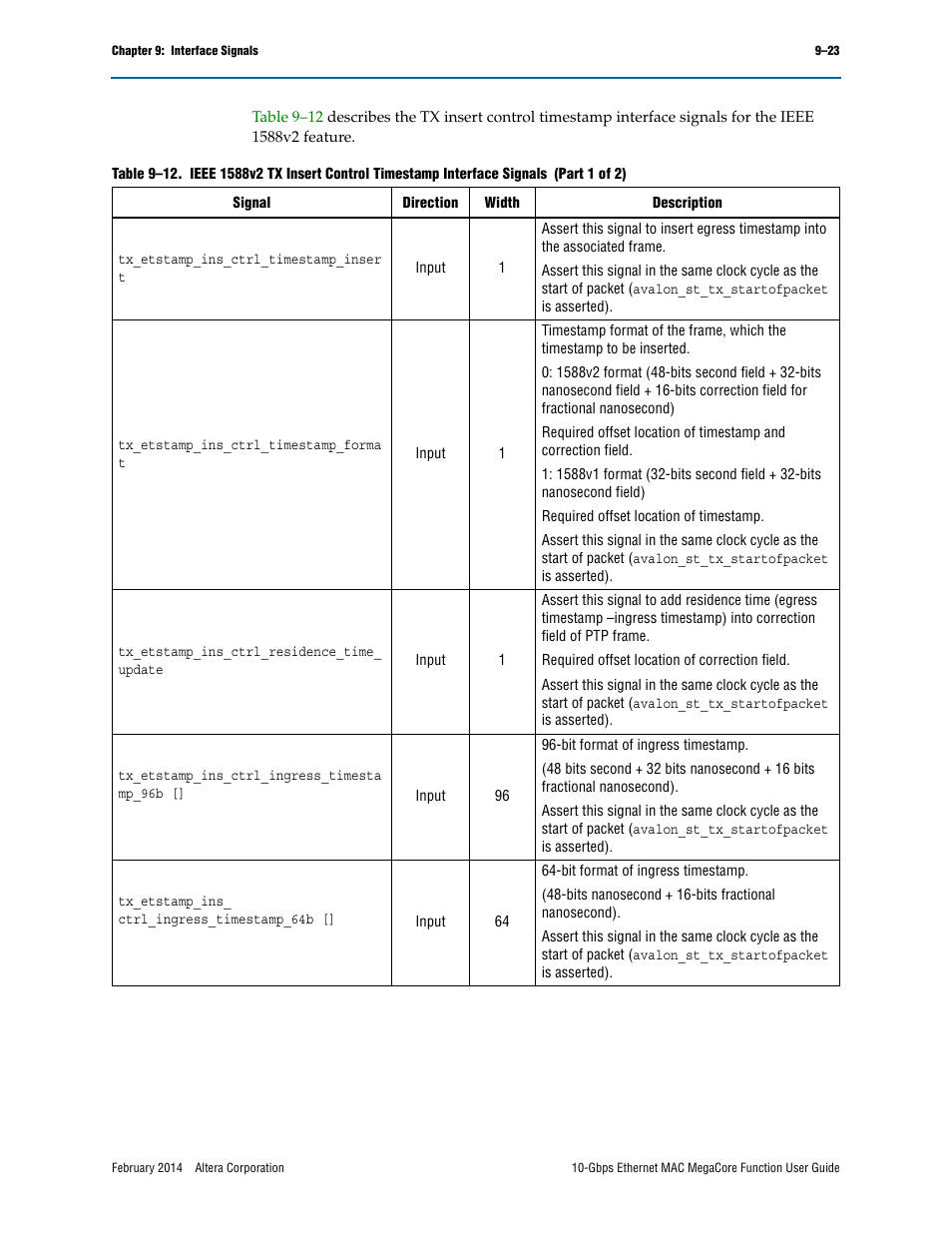 Altera 10-Gbps Ethernet MAC MegaCore Function User Manual | Page 142 / 175