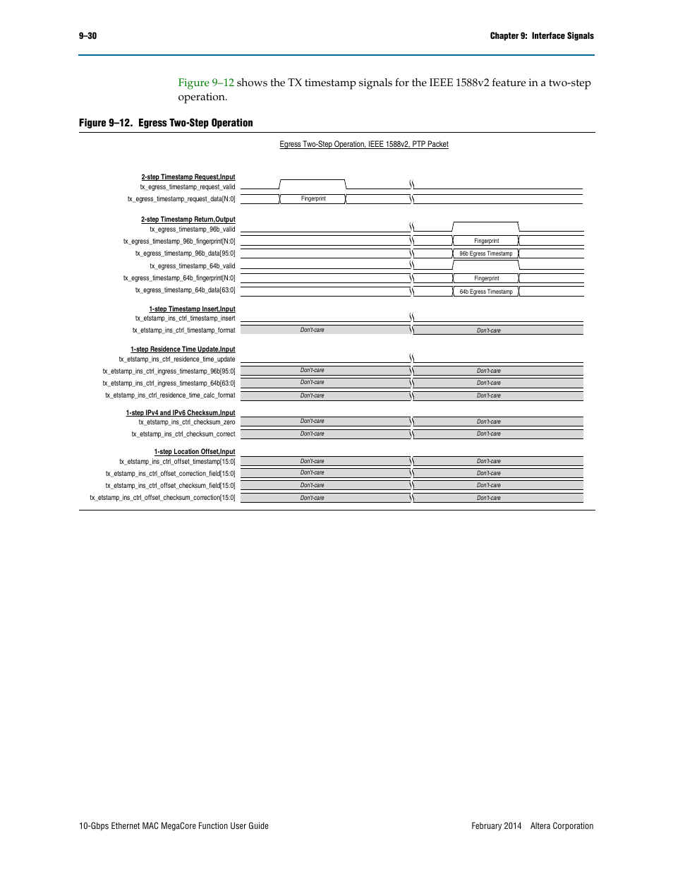 Figure 9–12. egress two-step operation | Altera 10-Gbps Ethernet MAC MegaCore Function User Manual | Page 149 / 175