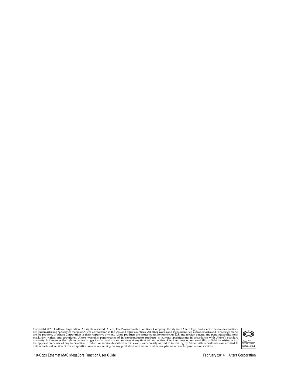 Altera 10-Gbps Ethernet MAC MegaCore Function User Manual | Page 2 / 175