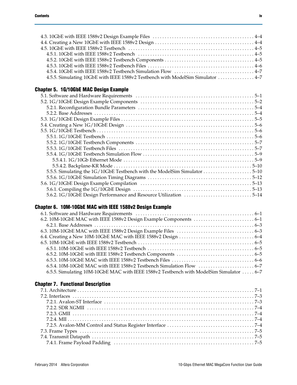 Altera 10-Gbps Ethernet MAC MegaCore Function User Manual | Page 4 / 175