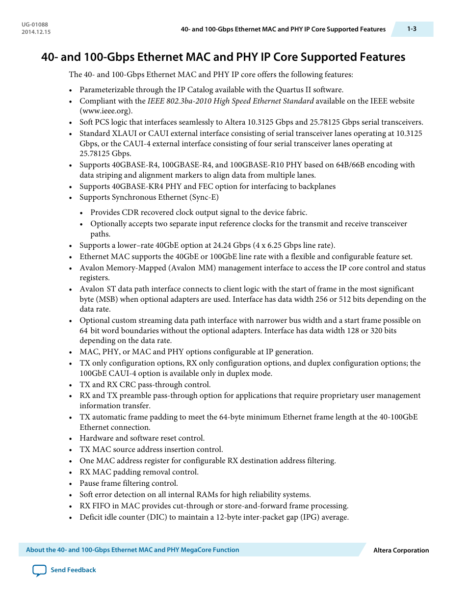 Altera 40-Gbps Ethernet MAC and PHY MegaCore Function User Manual | Page 6 / 199