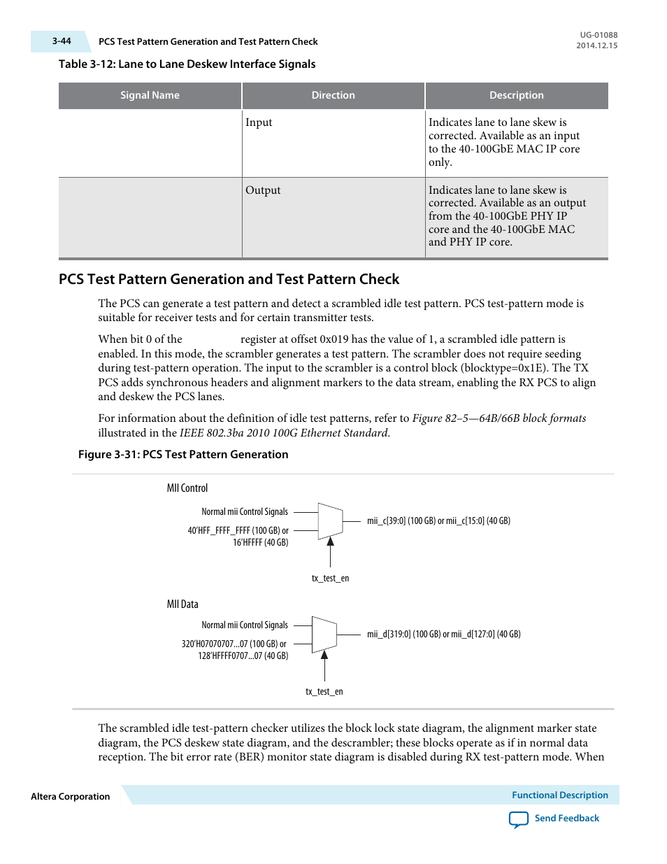 Pcs test pattern generation and test pattern check | Altera 40-Gbps Ethernet MAC and PHY MegaCore Function User Manual | Page 91 / 199