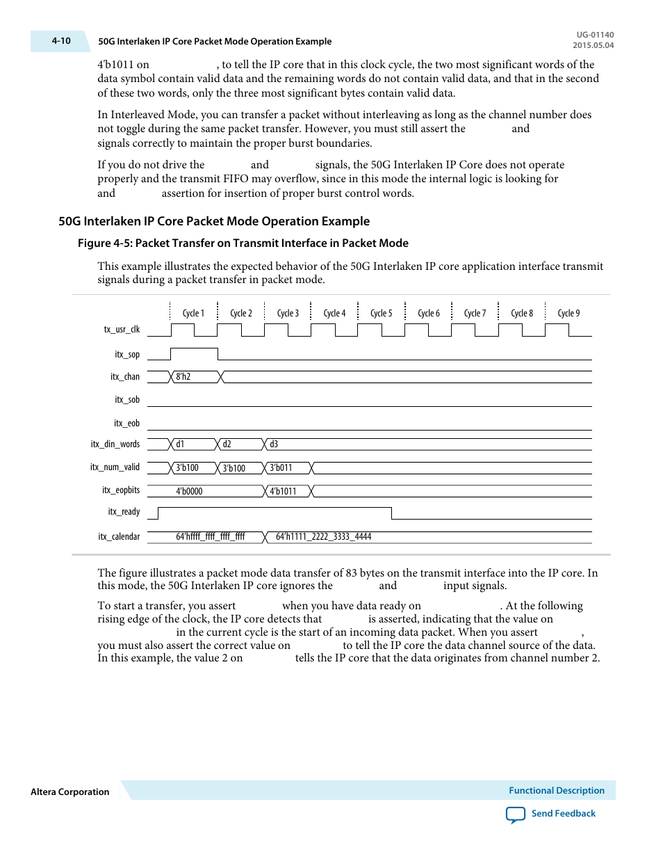 Altera 50G Interlaken MegaCore Function User Manual | Page 36 / 94
