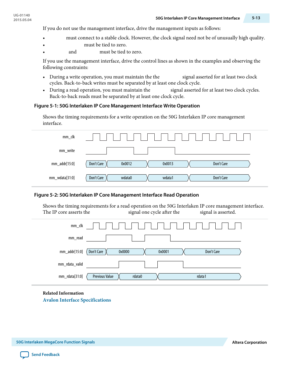Altera 50G Interlaken MegaCore Function User Manual | Page 59 / 94