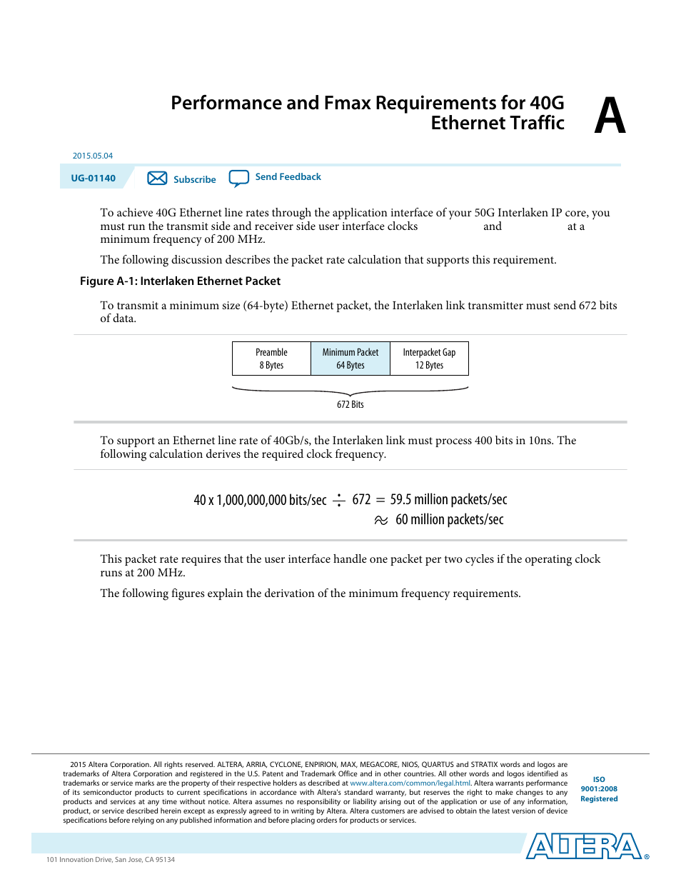 Altera 50G Interlaken MegaCore Function User Manual | Page 89 / 94